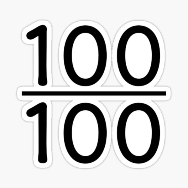 100-out-of-100-mathematics-equation-sticker-by-girishkataria-redbubble