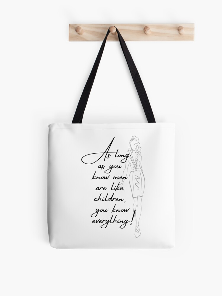 Men Are Like Children Coco Chanel Inspired Tote Bag for Sale by ricknosis