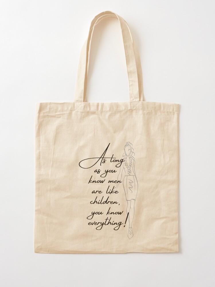 Men Are Like Children Coco Chanel Inspired Tote Bag for Sale by