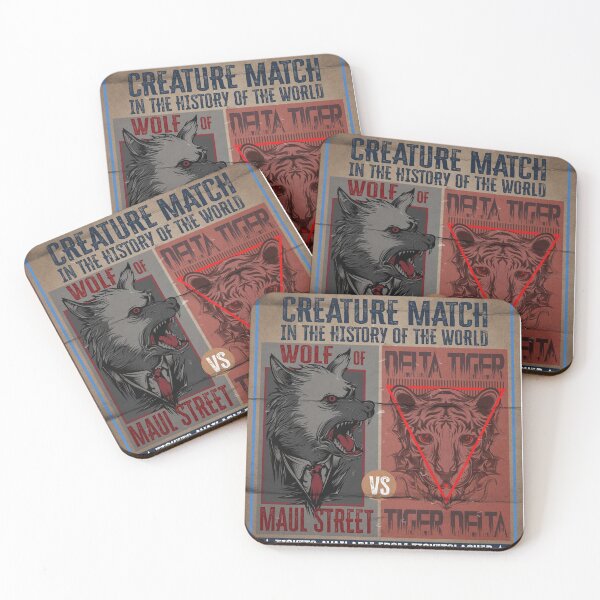 Item preview, Wolf of Maul Street vs Delta Tiger Tiger Delta Fight Poster designed and sold by MaddFictional.
