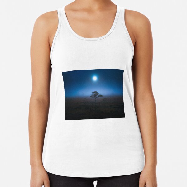 Moon is raised. Racerback Tank Top
