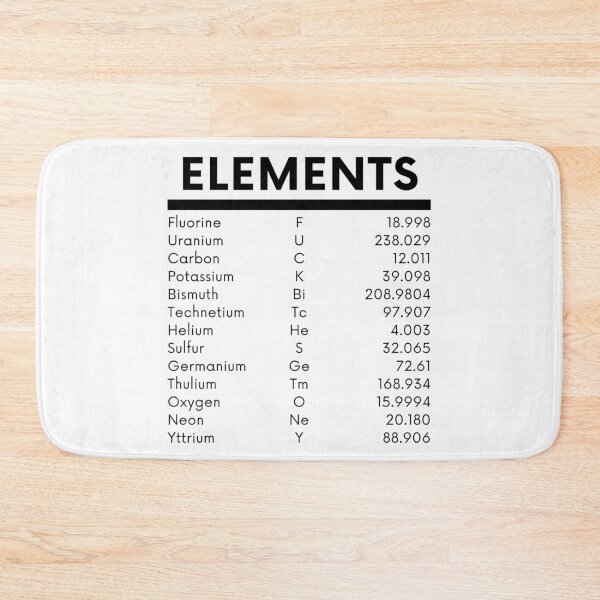 Item preview, Elements - Fluorine Uranium Carbon Potassium Bismuth Technetium Helium Sulfur Germanium Thulium Oxygen Neon Yttrium designed and sold by sam1special.