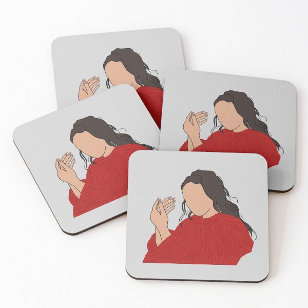 Rosalía Malamente outline Coasters (Set of 4)