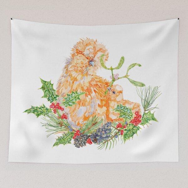 Item preview, Silkie Chickens - Mistletoe Kiss designed and sold by becca-boyce.