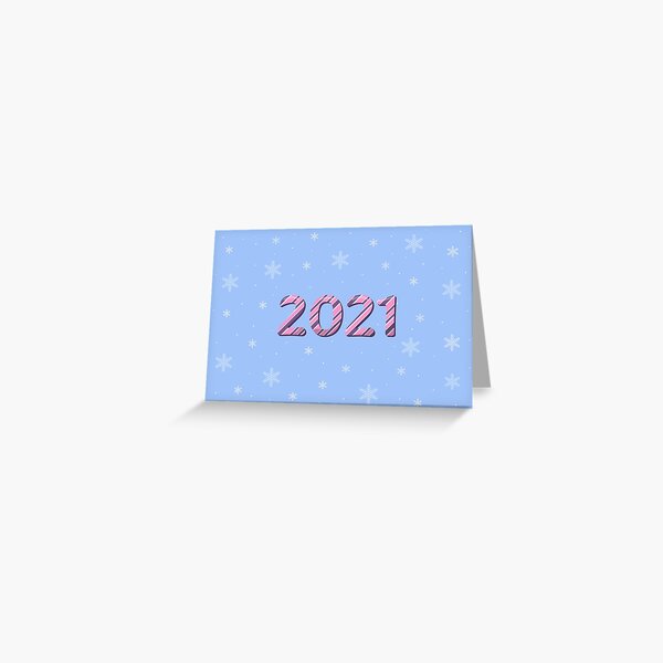 Item preview, Happy new year 2021 greeting card with candy text designed and sold by YuliaLark.