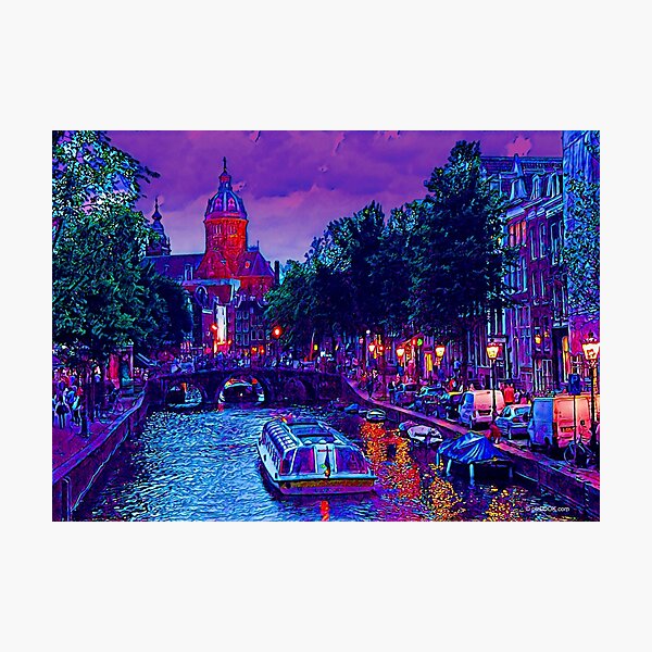 Amsterdam Night, Netherlands - Fine Art Collection Photographic Print