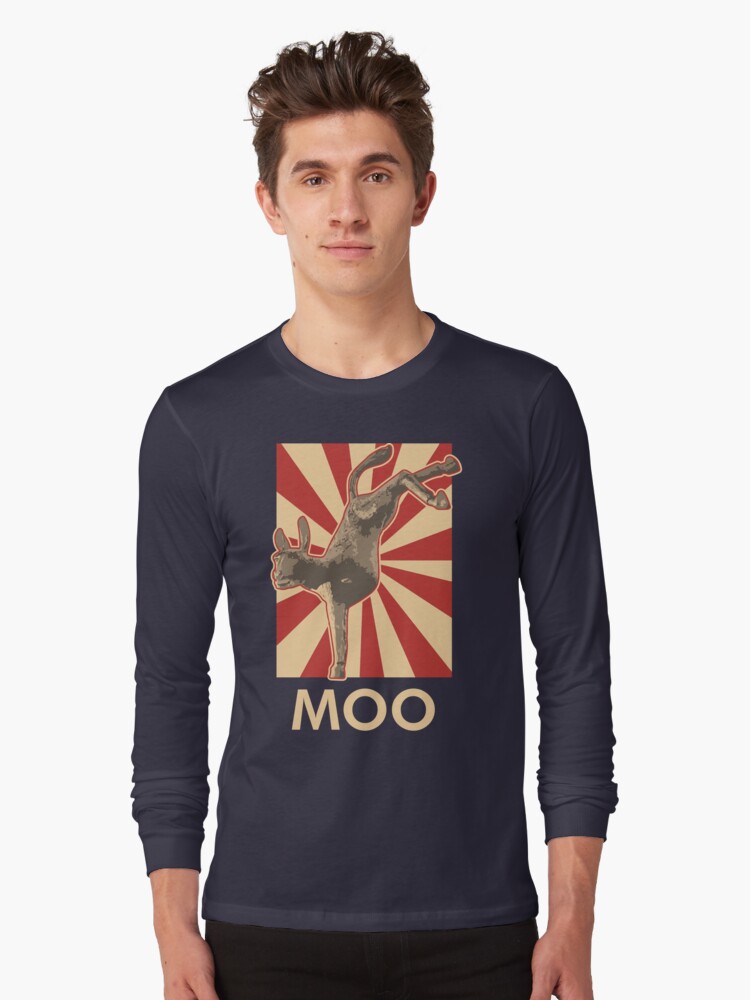 Long Sleeve T-Shirt, Moo designed and sold by The Guern