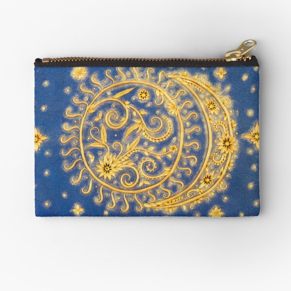 Celestial Bodies - Sun and Moon Zipper Pouch