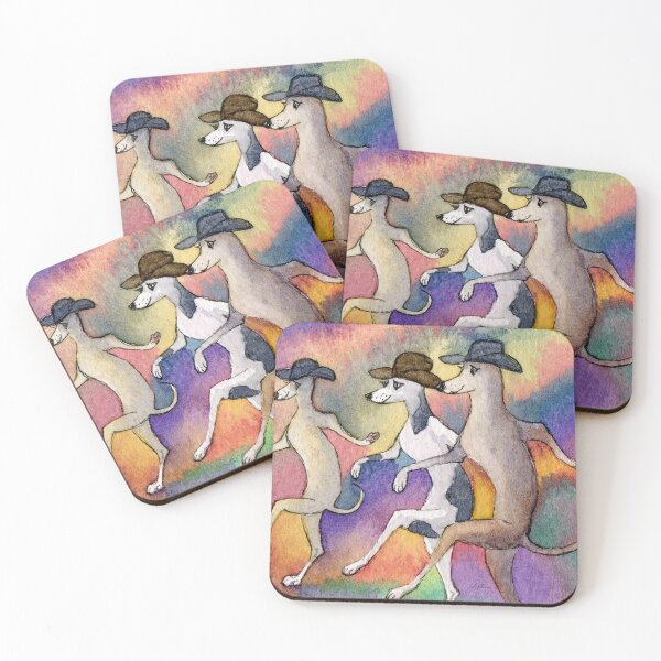 Item preview, One step forward, two steps back... line dancing greyhounds designed and sold by SusanAlisonArt.