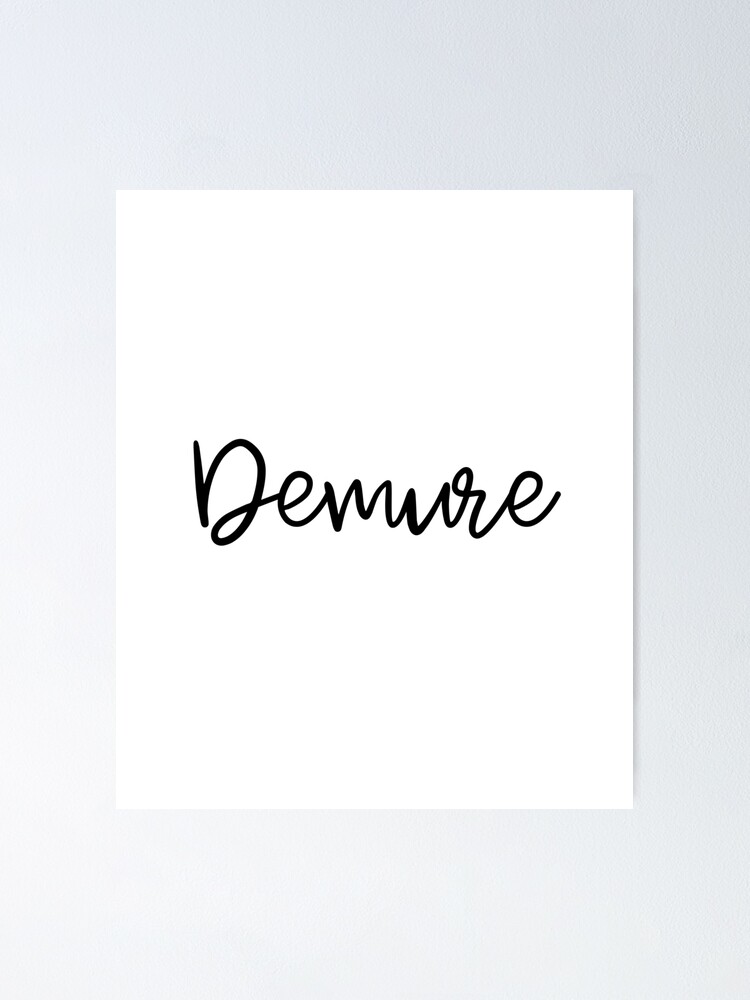 "Demure Beautiful & Meaningful Words in English Language" Poster for