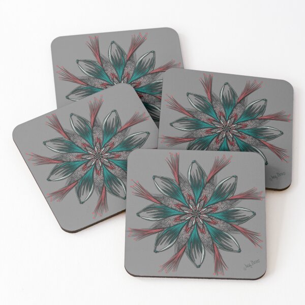 Item preview, Vibrant Orange flower in the grey  designed and sold by busyBeanz.