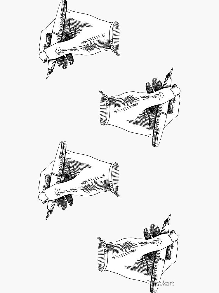 Thumbnail 3 of 3, Sticker, Hands Drawing Each Other designed and sold by oekart.