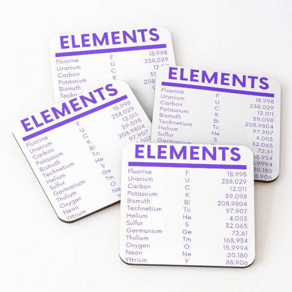 Item preview, Elements - Fluorine Uranium Carbon Potassium Bismuth Technetium Helium Sulfur Germanium Thulium Oxygen Neon Yttrium designed and sold by sam1special.