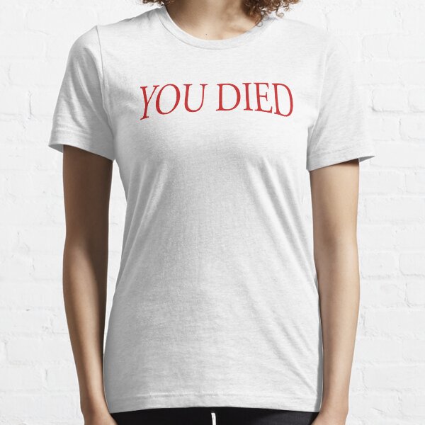 Vista previa del artículo con la obra «You Died | Red», diseñado y vendido por gleko1234.