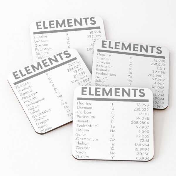 Item preview, Elements - Fluorine Uranium Carbon Potassium Bismuth Technetium Helium Sulfur Germanium Thulium Oxygen Neon Yttrium designed and sold by sam1special.