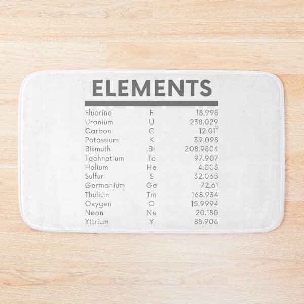 Item preview, Elements - Fluorine Uranium Carbon Potassium Bismuth Technetium Helium Sulfur Germanium Thulium Oxygen Neon Yttrium designed and sold by sam1special.