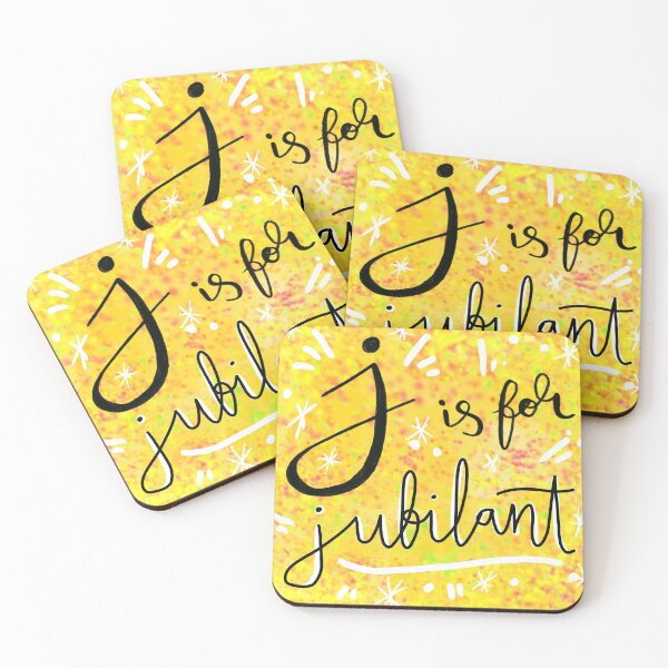 Item preview, J is for Jubilant: alphabet doodle design  designed and sold by Hannah's  Doodles.