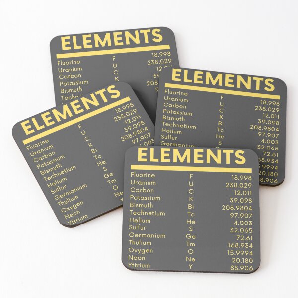 Item preview, Elements - Fluorine Uranium Carbon Potassium Bismuth Technetium Helium Sulfur Germanium Thulium Oxygen Neon Yttrium designed and sold by sam1special.
