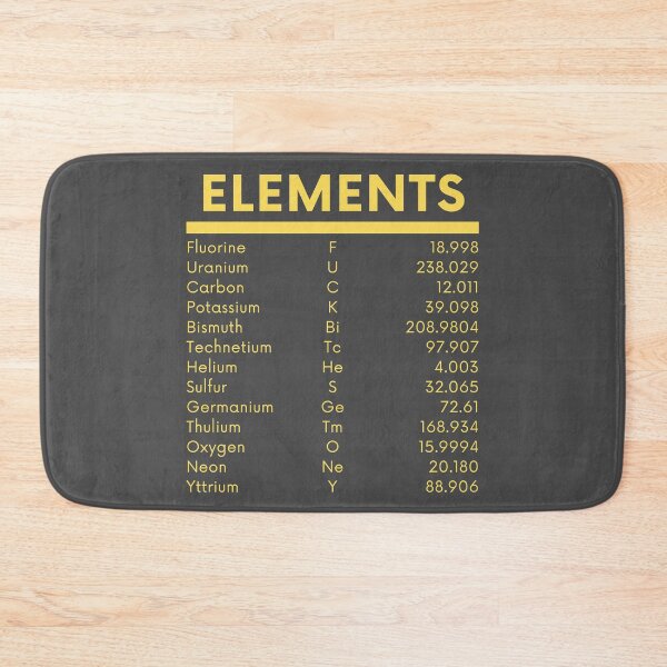 Item preview, Elements - Fluorine Uranium Carbon Potassium Bismuth Technetium Helium Sulfur Germanium Thulium Oxygen Neon Yttrium designed and sold by sam1special.
