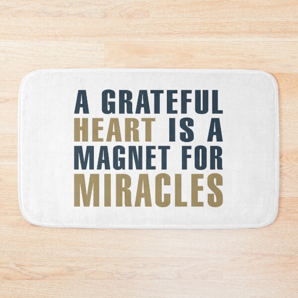Item preview, A Grateful Heart is a Magnet for Miracles Typography designed and sold by Hommie9977.
