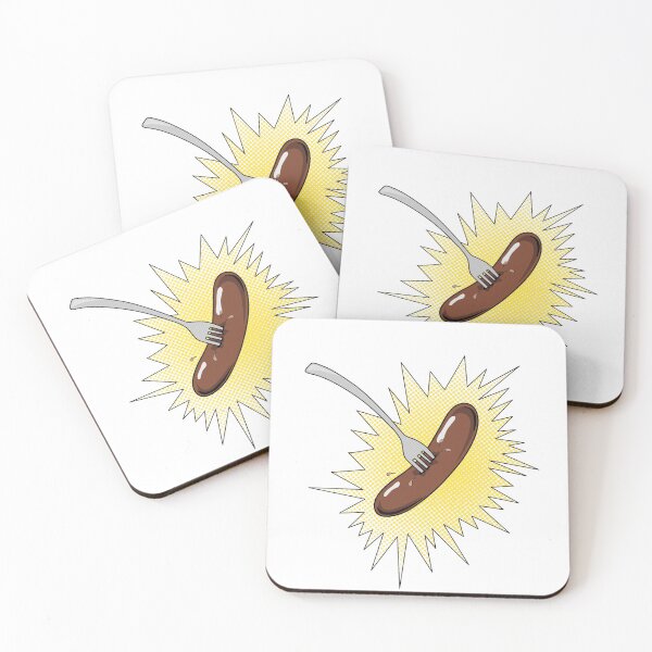 Item preview, Sausage on fork designed and sold by helengarvey.