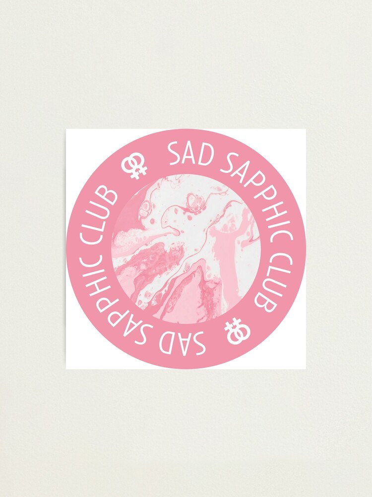 Alternate view of sad sapphic club | lgbtq graphic Photographic Print