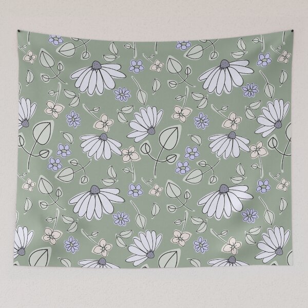 Item preview, Flower Play (laurel green) designed and sold by HelyanDesign.