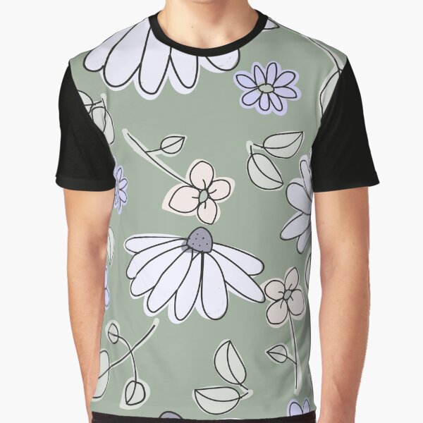 Flower Play (laurel green) Graphic T-Shirt