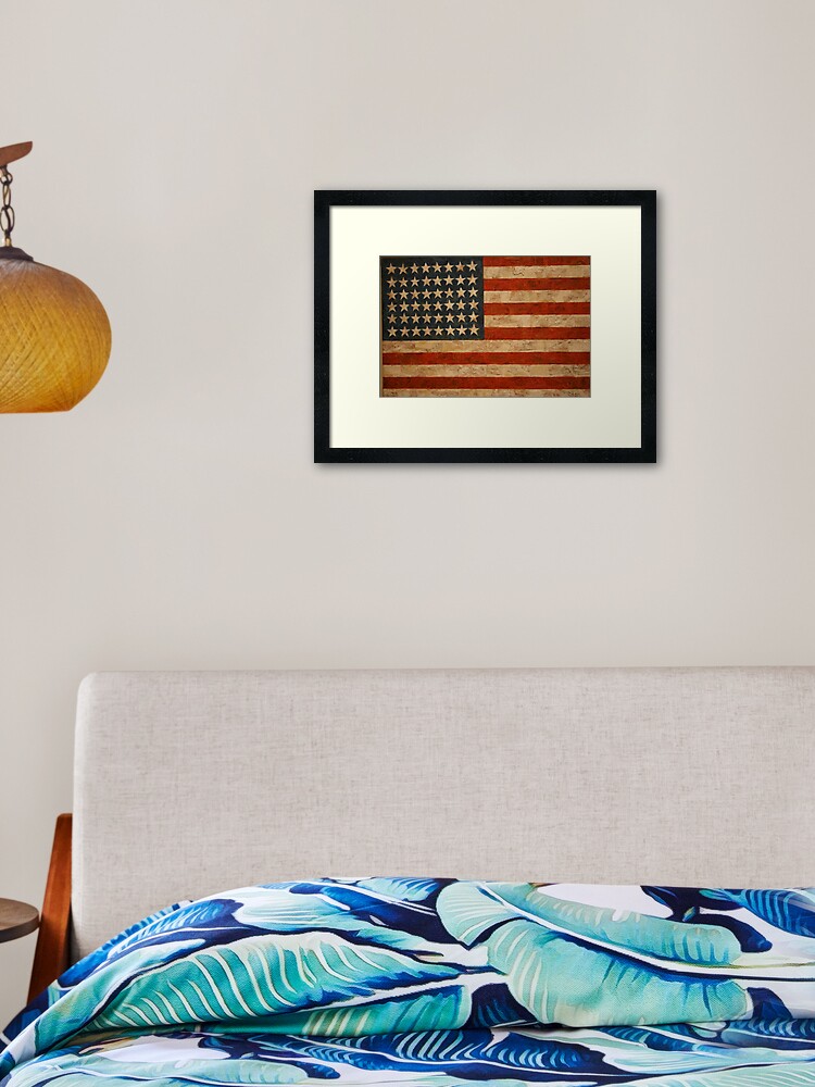 American Flag By Jasper Johns Framed Art Print By Gordo05 Redbubble