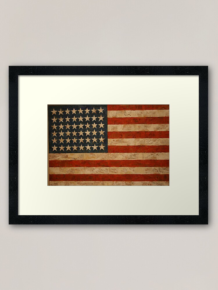 American Flag By Jasper Johns Framed Art Print By Gordo05 Redbubble