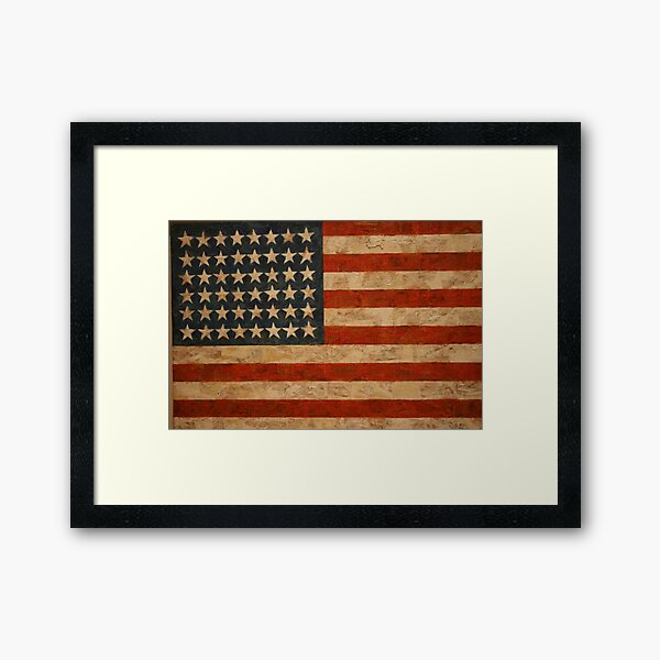 American Flag by Jasper Johns Framed Art Print
