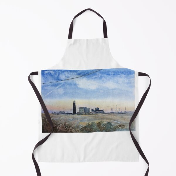 Item preview, Dungeness at Sunset: Watercolour painting of the Old Lighthouse and Nuclear Power Station designed and sold by Double Dutch Designs.
