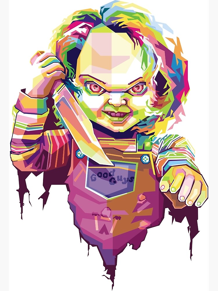 Poupée Chucky effrayante Pop Art affiches et impressions par Adam Khabibi -  Printler