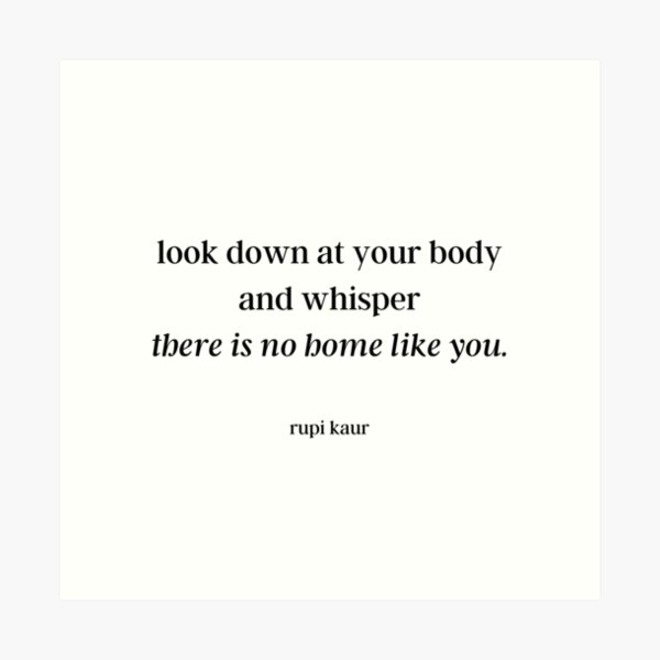 rupi kaur- body Art Print