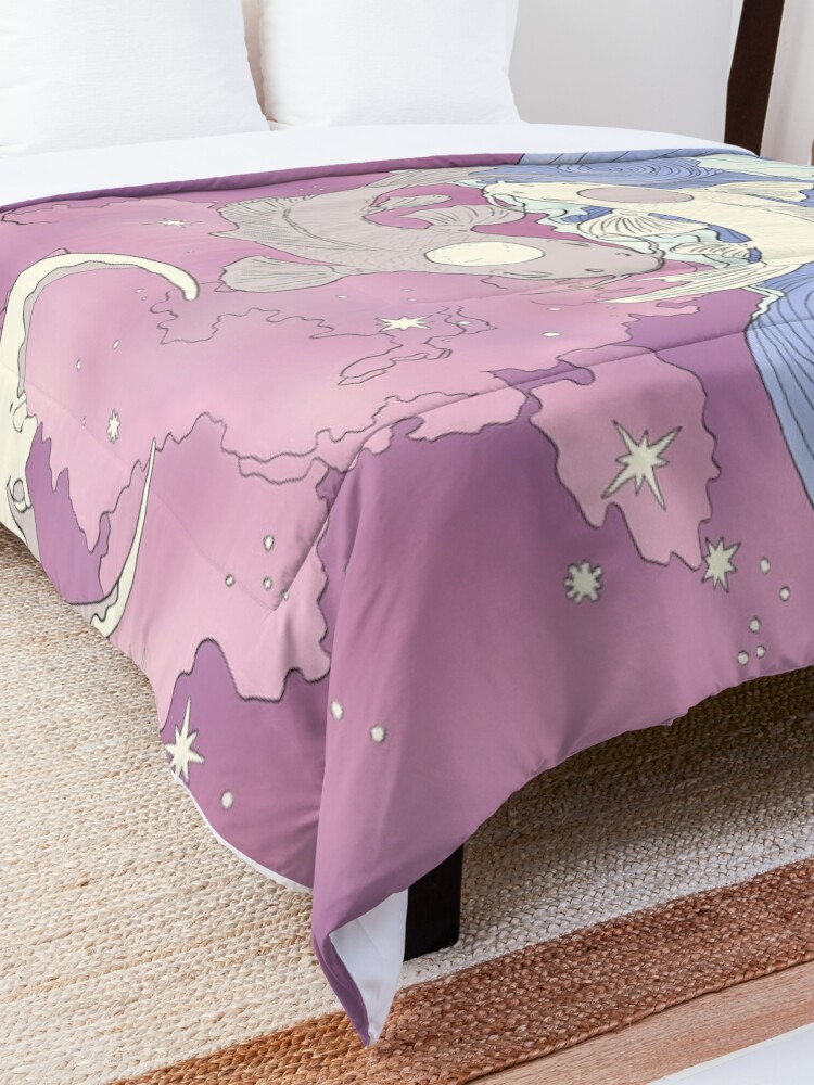 Alternate view of Tui and La, Moon and Ocean Spirits Art Nouveau Comforter
