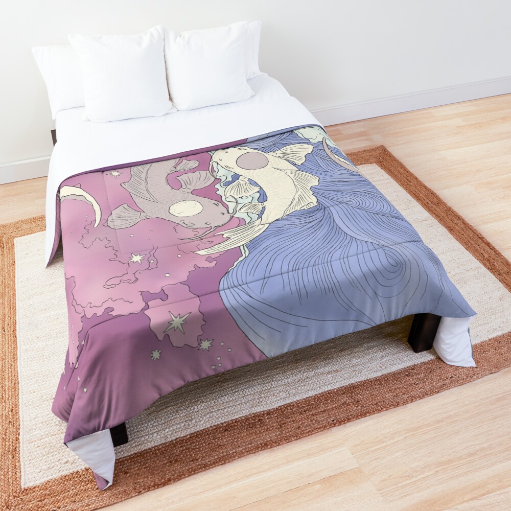 Tui and La, Moon and Ocean Spirits Art Nouveau Comforter