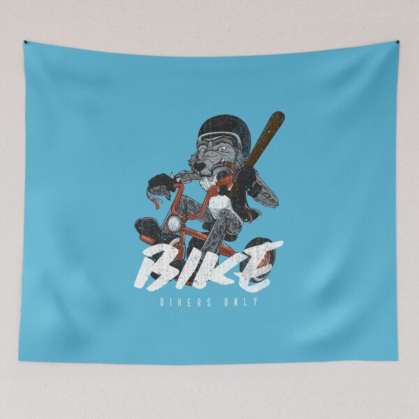 Artikelvorschau, Biking Wolf Biking Zone entworfen und verkauft von jacks-tees.