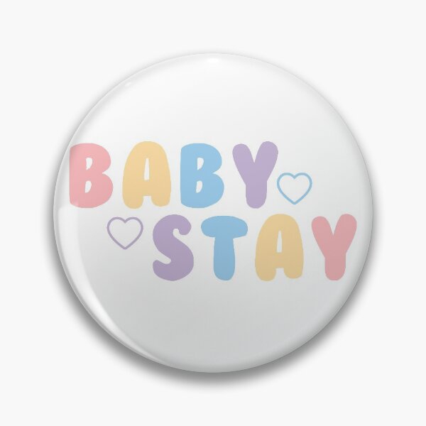 Item preview, STRAY KIDS - BABY STAY Pastel Quote Text PINK BLUE YELLOW PURPLE designed and sold by SugarSaint.