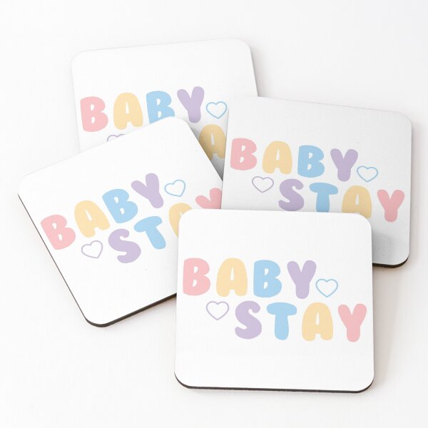 Item preview, STRAY KIDS - BABY STAY Pastel Quote Text PINK BLUE YELLOW PURPLE designed and sold by SugarSaint.