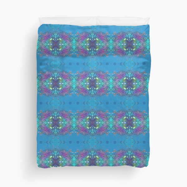 Blue and Violet Ocean Impression Duvet Cover