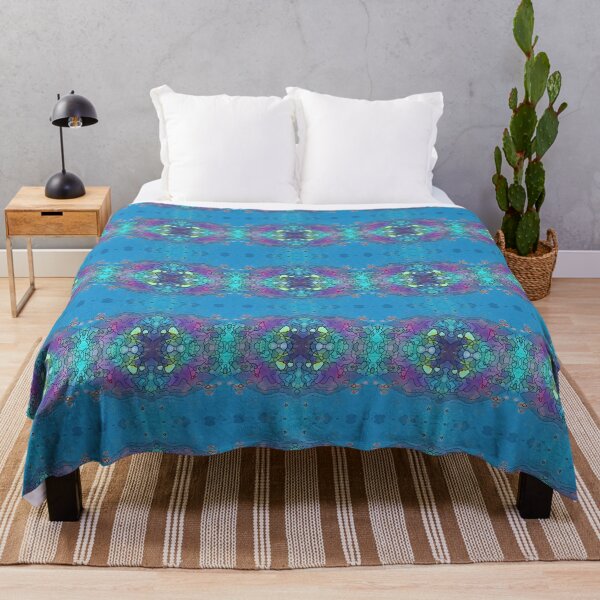 Blue and Violet Ocean Impression Throw Blanket