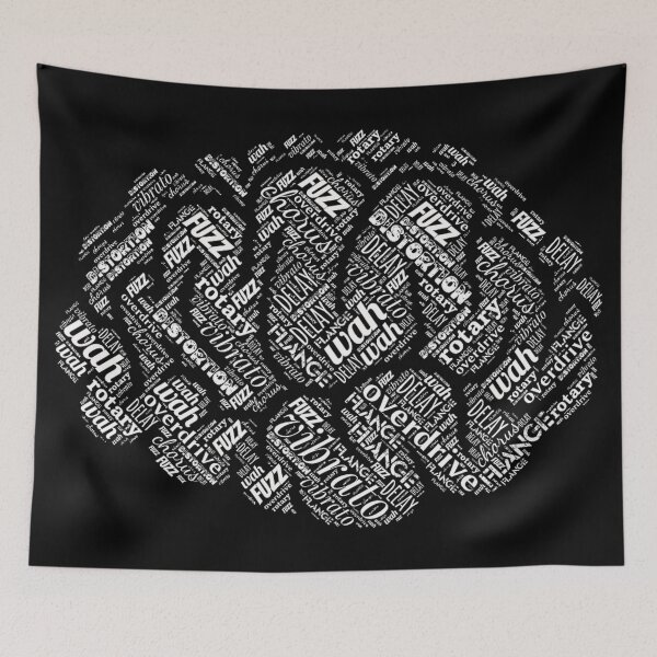 Item preview, Effects Pedals on the Brain. Word Cloud. designed and sold by shirtdan.