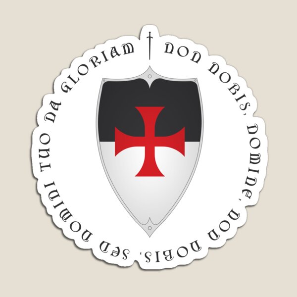 Item preview, Knights Templar Crusader Motto and Cross designed and sold by Beltschazar.