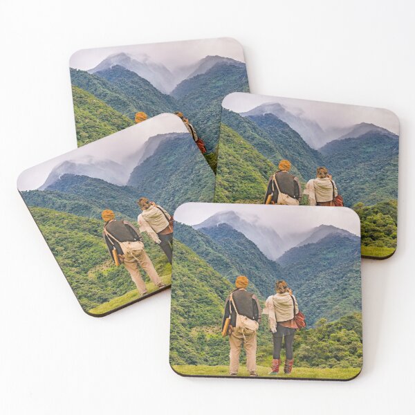 Item preview, Young Backpackers at Top of Mountain, Banos, Ecuador designed and sold by DFLC Prints.