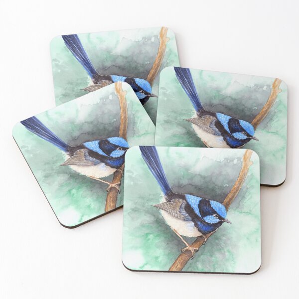 Item preview, Superb Blue Fairy-Wren by Nadya Neklioudova designed and sold by Nadya Neklioudova.
