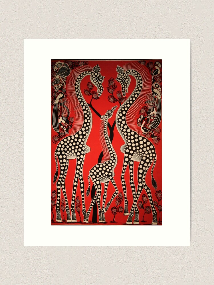Animal circle 1 』Big-Tingatinga by Mteko 60*60cm | Duka La