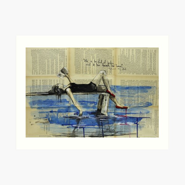 She is Too Fond of Books Art Print
