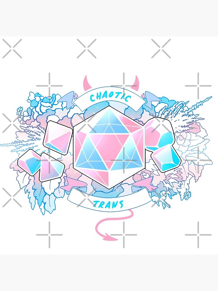 Thumbnail 3 of 3, Pin, LGBT RPG - Chaotic Trans designed and sold by ABD-illustrates.