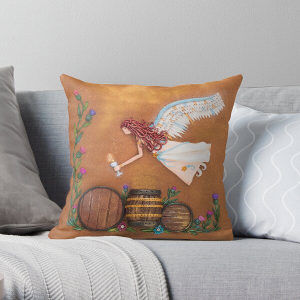 The Angels Share - Whisky Angel Art Throw Pillow
