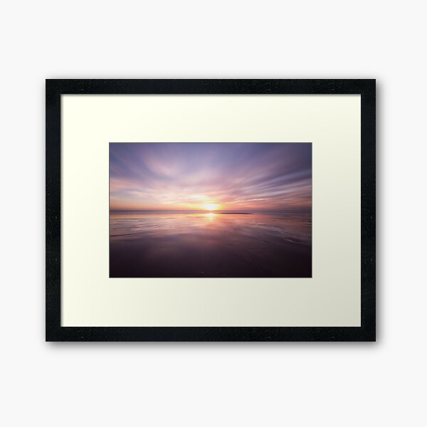 Sunset at Birling gap, East Sussex Framed Art Print